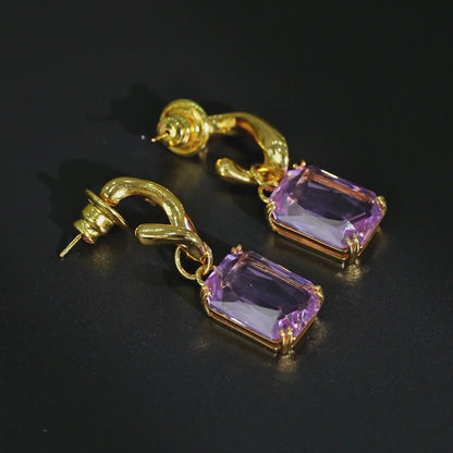 Lavender Hook Earrings