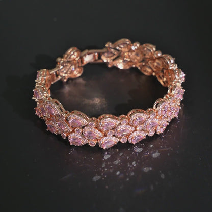Pink Teardrop Garland Bracelet