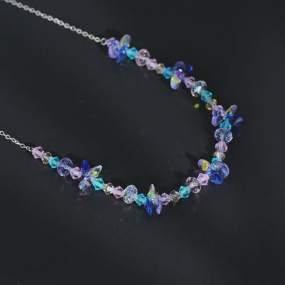 Blue Tide Ocean Crystal Necklace