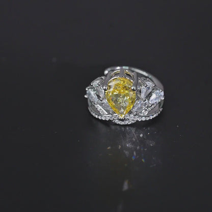 Royal Pear Cluster Open Ring