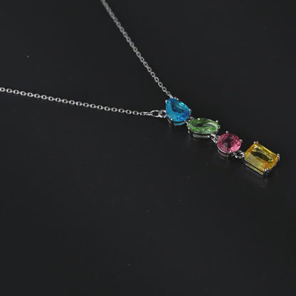 Linear Geometric Necklace