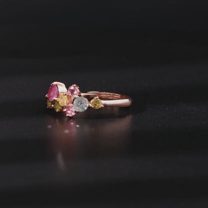 Tourmaline Kaleidoflora Wrapping Ring
