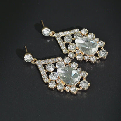White Crystal Layered Jewelry Sets