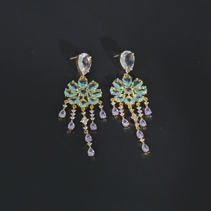 Bloom Drop Fringe Earrings