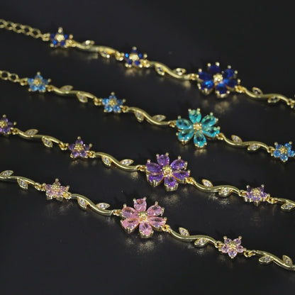Bloom Vine Aqua Bracelet