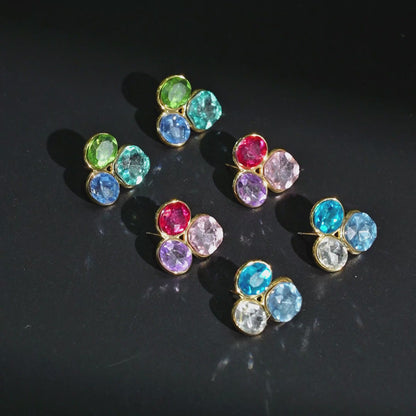 Gem Collage Trio Earrings