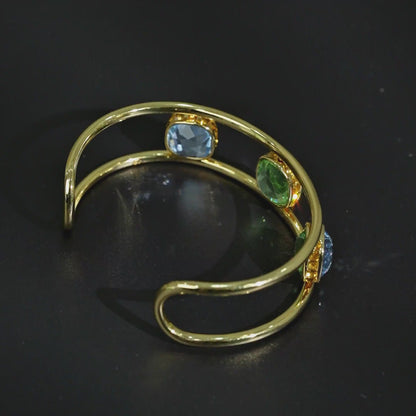 Reversible Gem Cuff Bangle