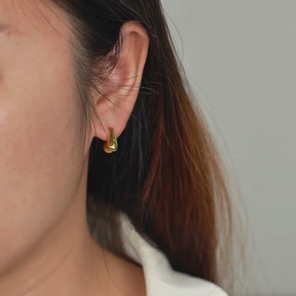 Drop Shaped Reverse Heart Profile S925 Earrings