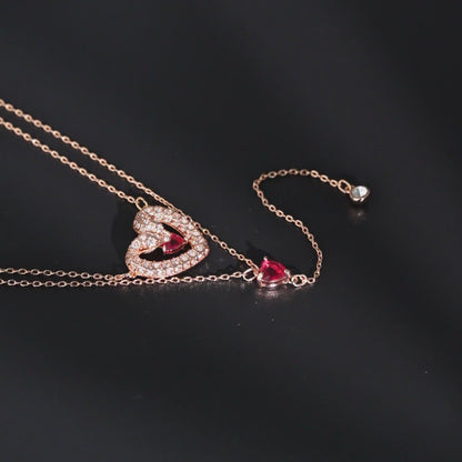 Sparking Heart Layered Necklace