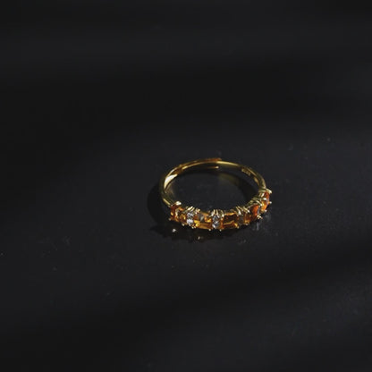 Citrine Bar Line Ring