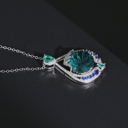Blue Tide Teardrop Necklace
