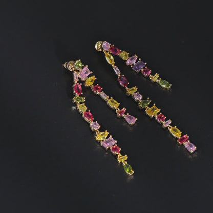 Multi-color Detachable Dangle Earrings