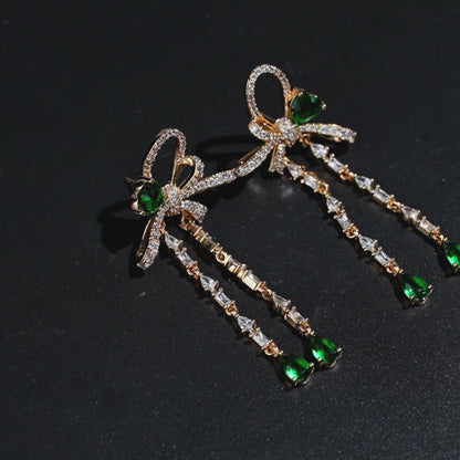 Bowline Emerald-Green Earrings