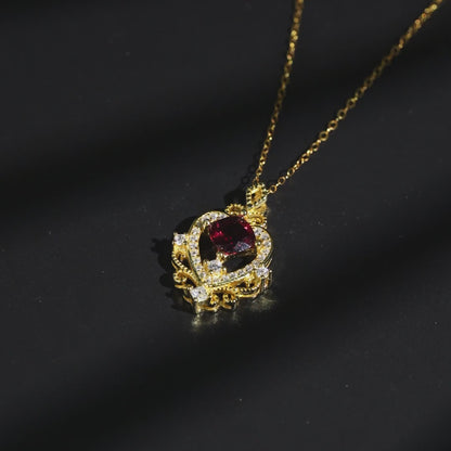 Romance Frame Garnet Pendant