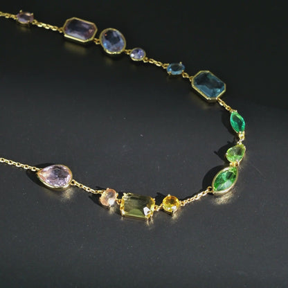 Aurora Cascade Gemline Necklace