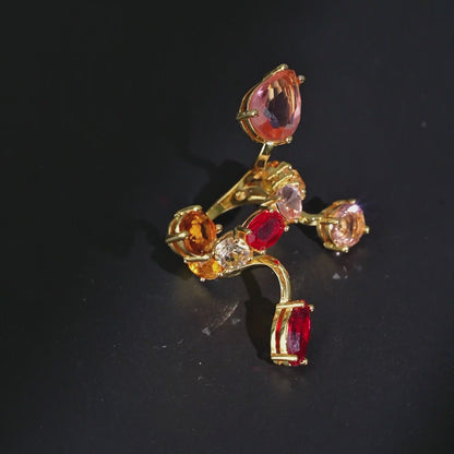 Warm Sunset Branch Ring