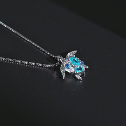 Blue Tide Tortoise Pendant