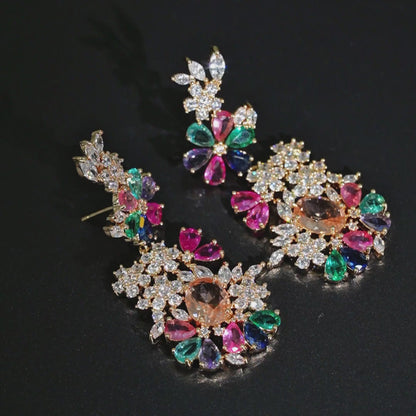 Colorfall Bloom Cluster Earrings