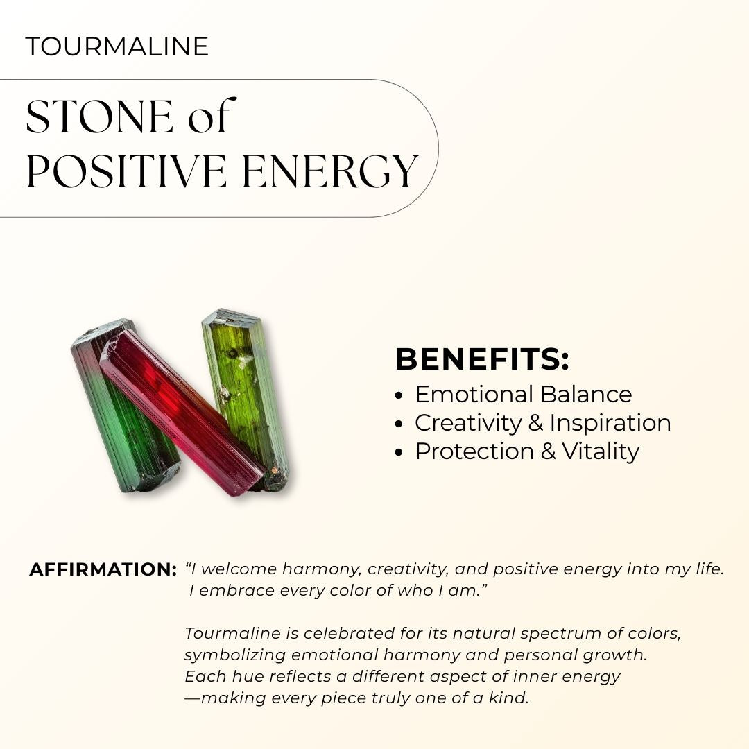 Four-Color Lovely Tourmaline Pendant